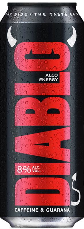 Упаковка слабоалкогольного напитка Diablo Black Alco Energy 8% 0.5 л x 12 банок