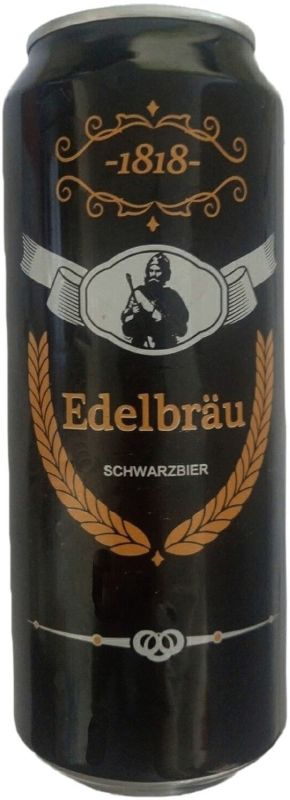 Пиво Edelbrau Black темное фильтрованное 5% 0.5 л