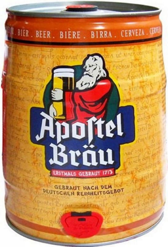 Пиво Eichbaum Apostel Brau светлое фильтрованное 5% 5 л