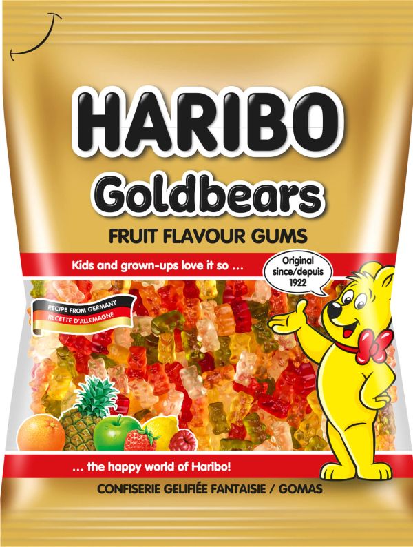Упаковка конфет жевательных HARIBO Gold bears 80 г х 30 шт