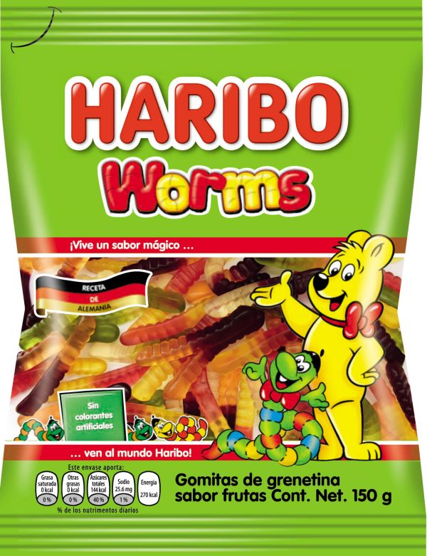 Упаковка конфет жевательных HARIBO Worms 150 г х 30 шт