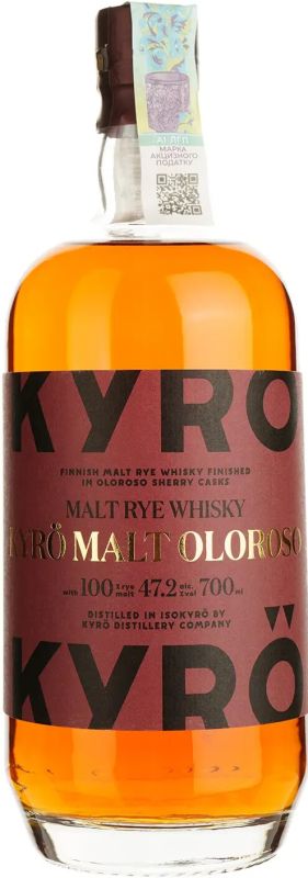 Виски Kyro Oloroso Malt Rye Finnish Whisky 47.2% 0.7 л