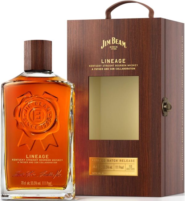 Бурбон Jim Beam Lineage 0.7 л 55.5% в подарочной упаковке