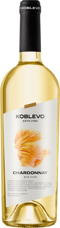 Вино Коблево Бордо Шардоне белое сухое 0.75 л 9.5-14%