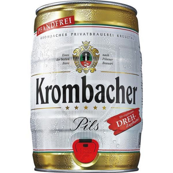 Пиво Krombacher Pils, mini keg, 5 л