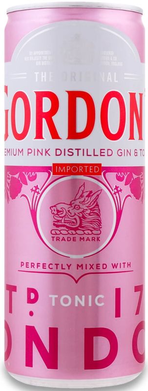 Коктейль Gordon’s Pink Gin+Tonic 6,4% 0,25 л