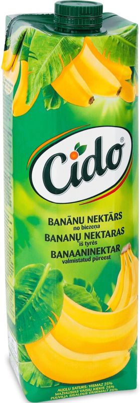 Сок CIDO Банановый нектар 25% 1 л