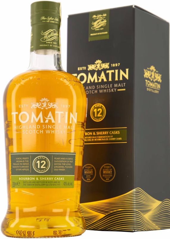 Виски Tomatin 12 Y.O. 0.7 л 43%