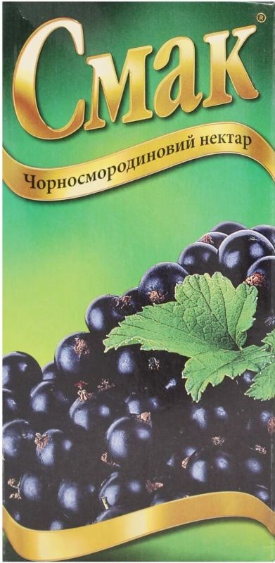 Упаковка нектара Смак Черносмородиновый 1 л х 12 шт