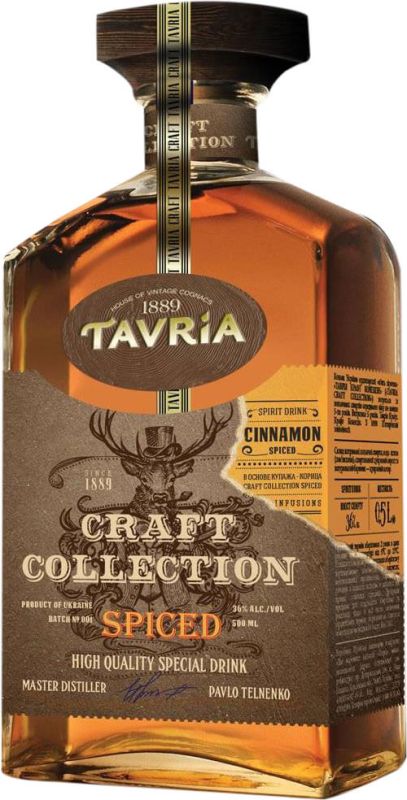 Напиток алкогольный крепкий Таврия Craft Collection Spiced 0.5 л 35%