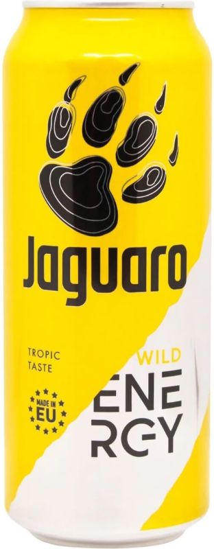 Напиток энергетический б/а Jaguaro Wild 0.5 л ж/б тропические фрукты