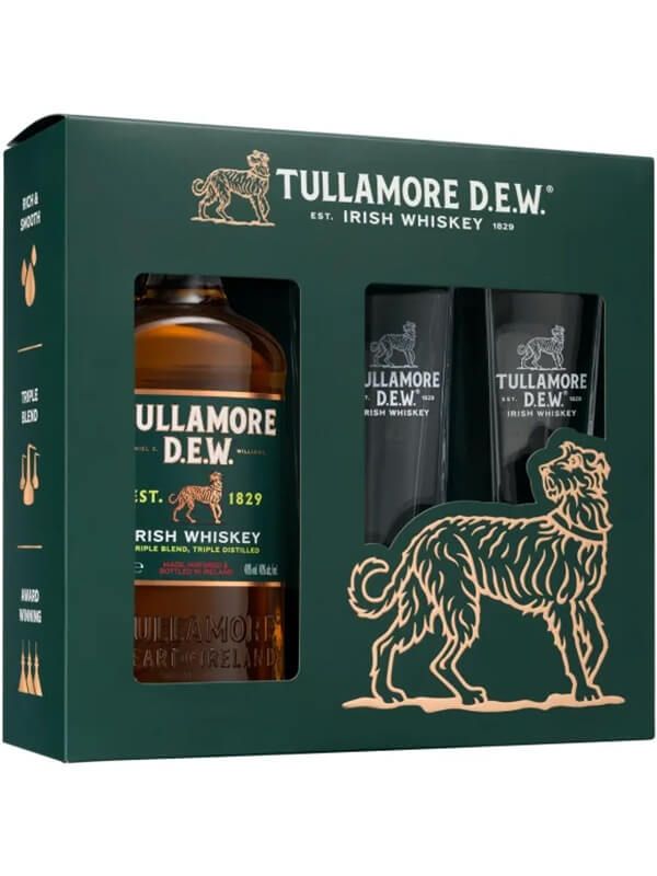 Tullamore Dew Original 0.7л в подарочной коробке + 2 стакана хайбол