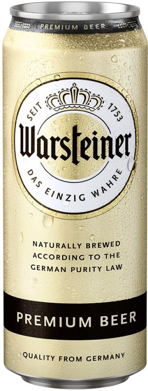 Упаковка пива Warsteiner Premium Verum светлое фильтрованное 4.8% 0.5 л x 24 шт